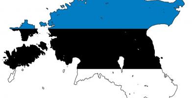 Mapa d'Estònia bandera