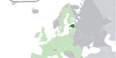 Estònia en el mapa d'europa