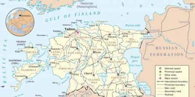 Estònia en el mapa