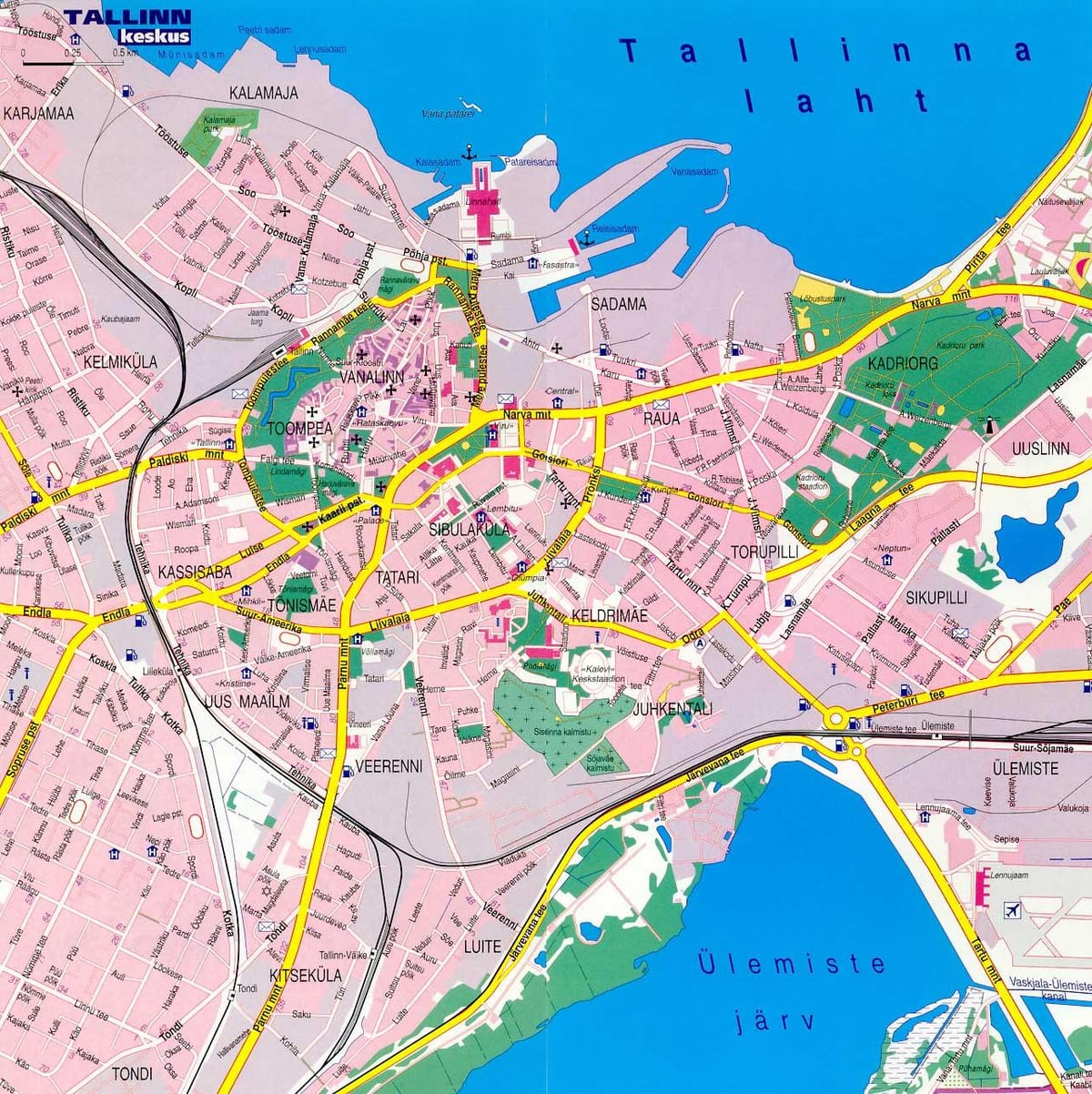 mapa de tallinn, Estònia 