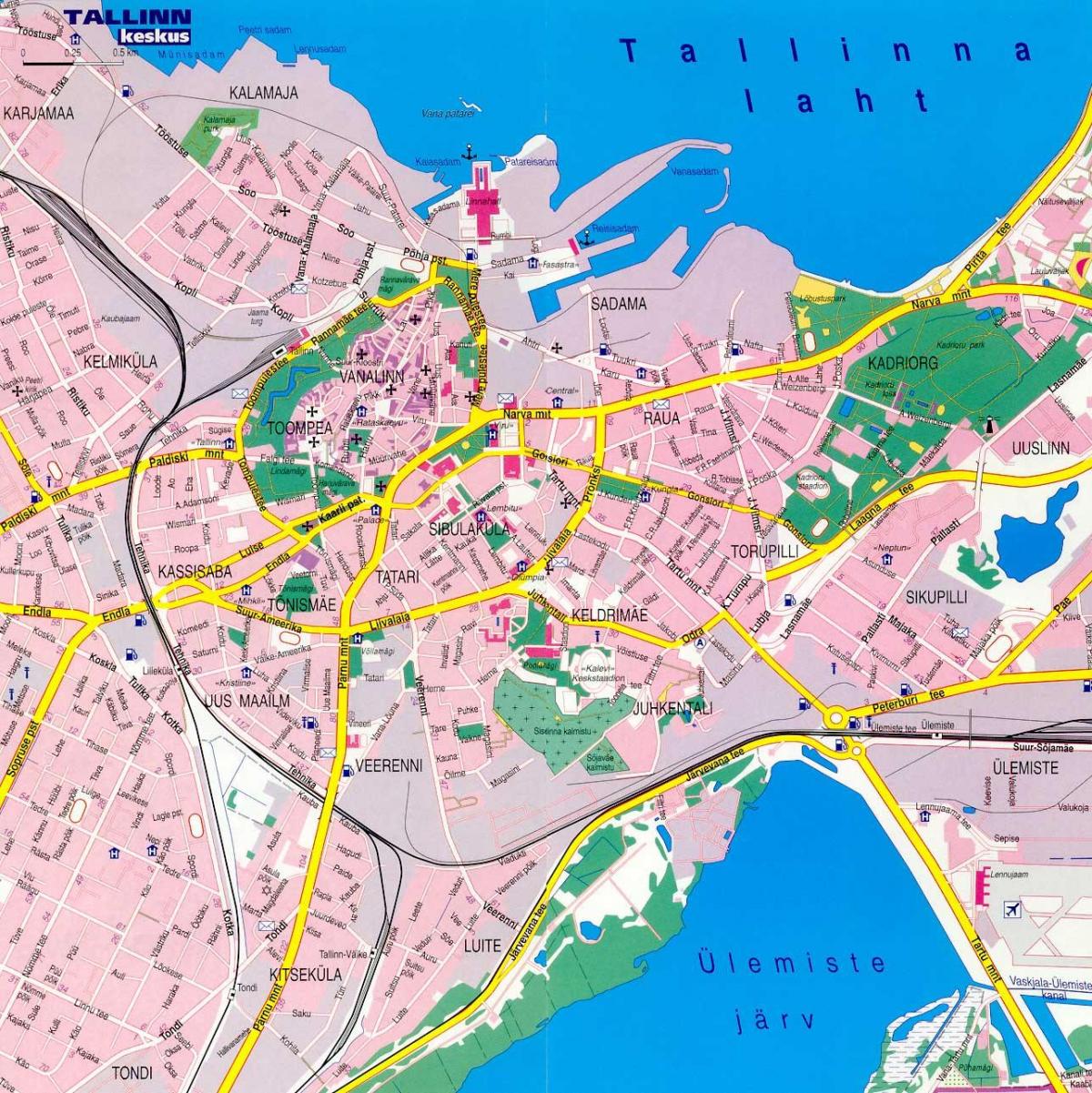 mapa de tallinn, Estònia 