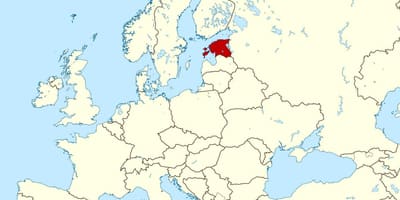 Estònia ubicació en el mapa del món