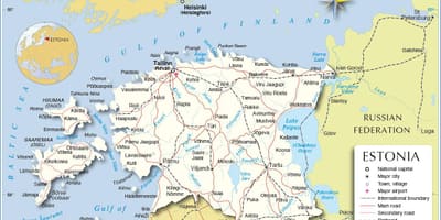 Mapa d'Estònia ciutat