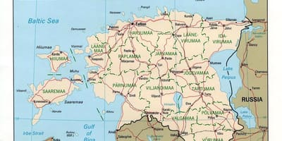 Mapa d'Estònia mapa de localització
