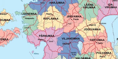 Mapa d'Estònia política