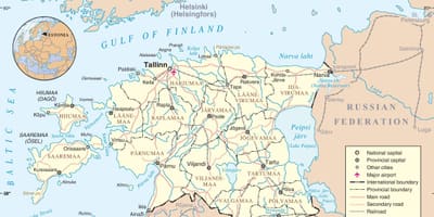 Estònia en el mapa