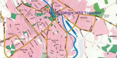 Mapa de tartu Estònia